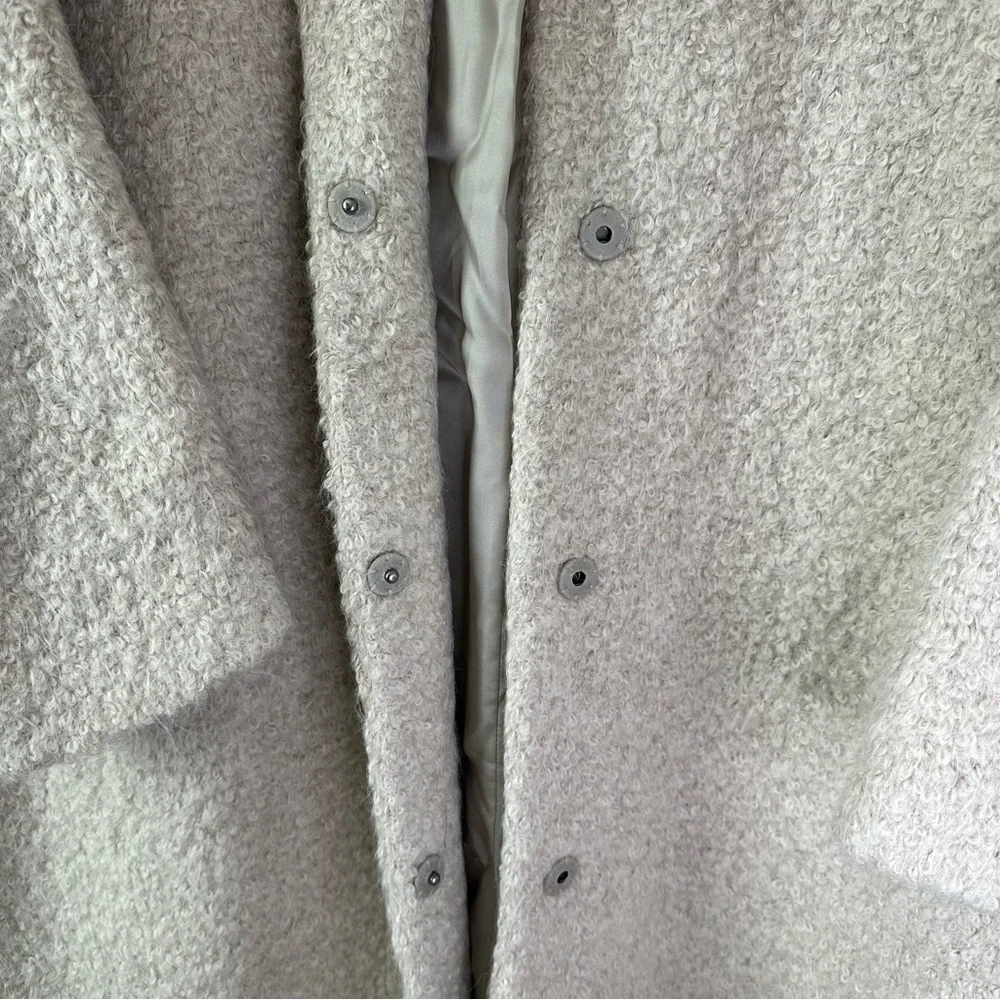 EILEEN FISHER Alpaca Blend Beige Long Coat SZ XL - Picture 8 of 10